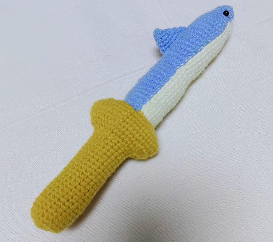 Crochet Shark Dagger-crochet Weapon Series Pattern –DIY Amigurumi Toy ...