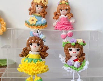 Amigurumi Colorful Smiley Doll PDF Tutorial 4 - Crochet Pattern for Hanging Decor