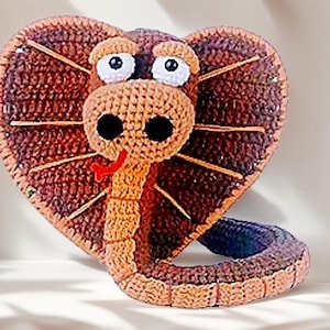 Cute Cobra Crochet Pattern, Adorable Snake Amigurumi, DIY Stuffed Animal Tutorial, DIY Toy for a Surprise Gift