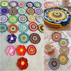Personalized Crochet Mandala Coaster: Colorful Home Decor