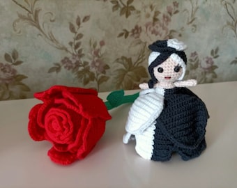 Handcrafted Reversible Fairy-to-Rose Amigurumi Doll: Perfect for Weddings, Birthdays, Home Decor, Surprises Gift for Her