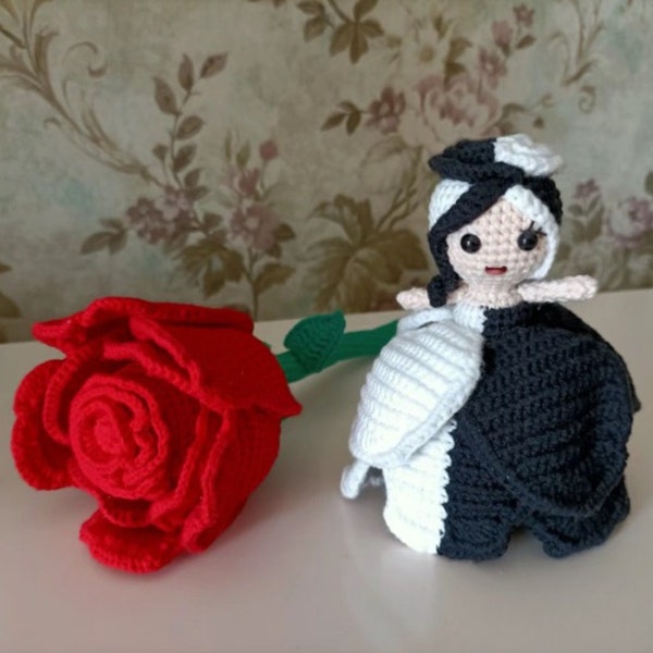 Handcrafted Reversible Fairy-to-Rose Amigurumi Doll: Perfect for Weddings, Birthdays, Home Decor, Surprises Gift for Her