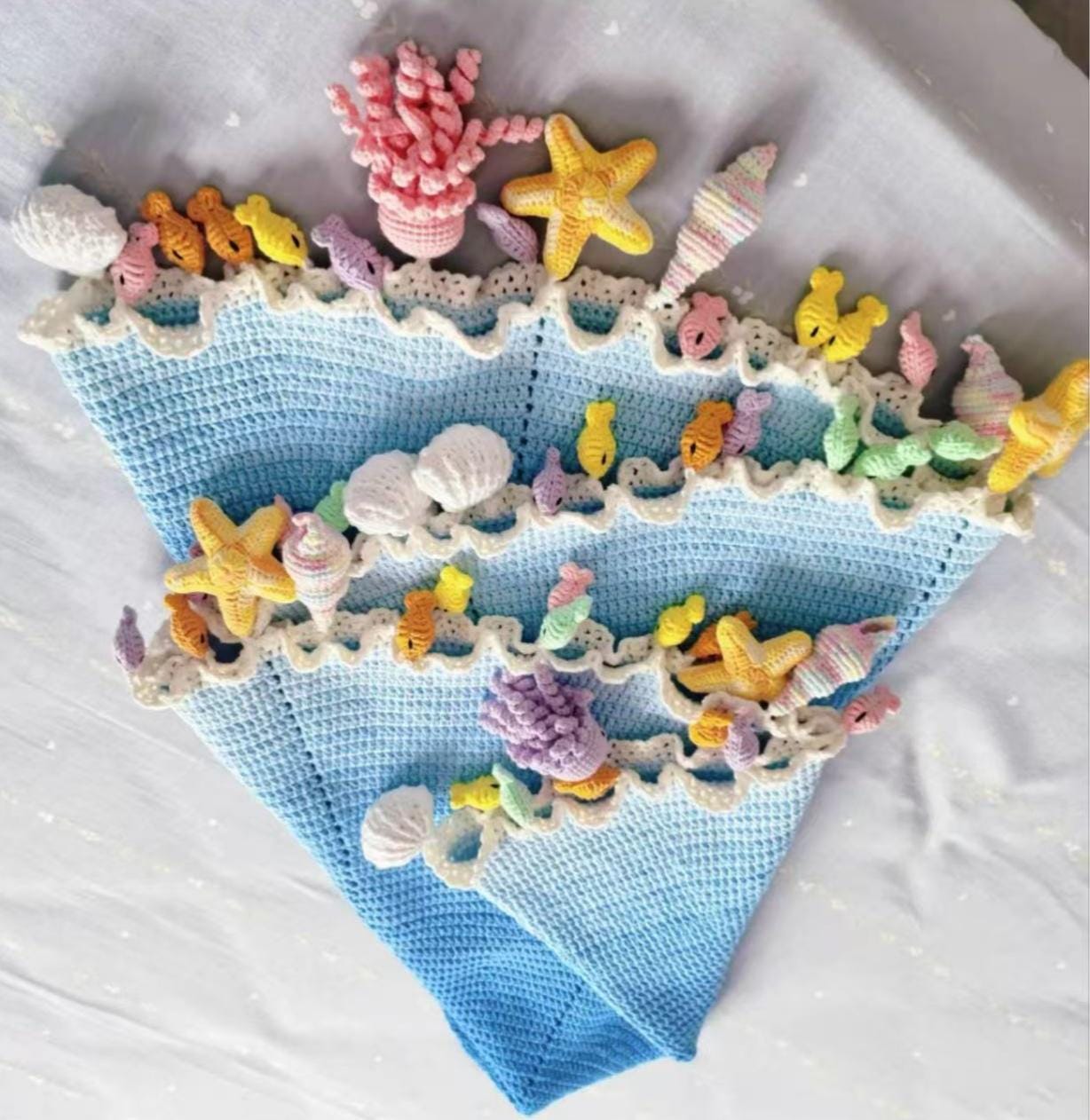 18 Animal Crochet Blanket Patterns You Have To See 15 Creative ocean crochet pattern 3D sea animals blanket or