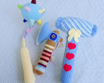 Crochet Flail-Crochet Weapon Series Pattern –DIY Amigurumi Toy (PDF)