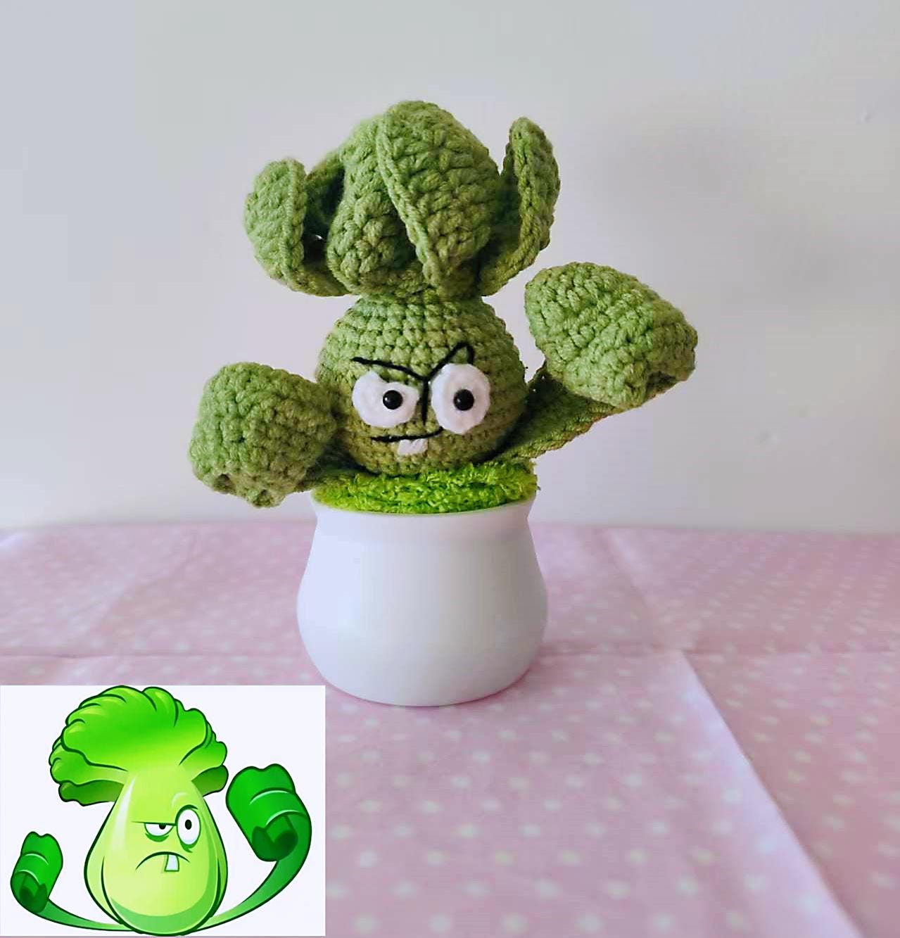 30 Plant Crochet Patterns to Brighten Home Decor and Gift Giving 9 Bonk Choy Amigurumi Crochet Pattern