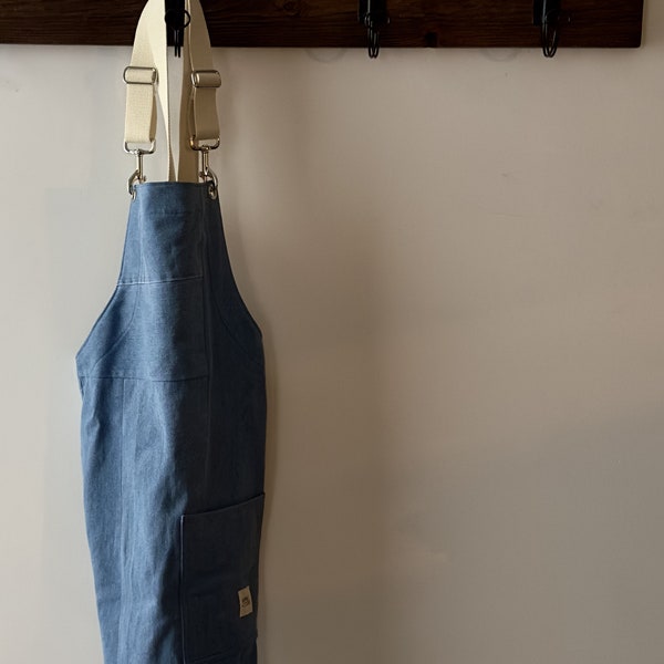 Upcycled Denim Apron, Denim Art Smock, Kids Apron, Childrens Apron, Adult Apron, Housewarming Gift, Wedding Gift, His and Hers, Mommy and Me