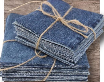 Reclaimed Denim Quilting Squares