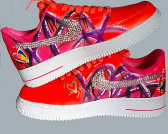 Airbrush Custom Airforce 1 Af1 Women's Custom Sneakers