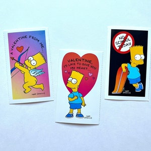 Vintage Simpsons Valentines Day Greeting Cards 1997