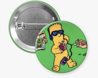 Bart Simpson Ultimate Chill 1.5" Botón Pinback Simpsons
