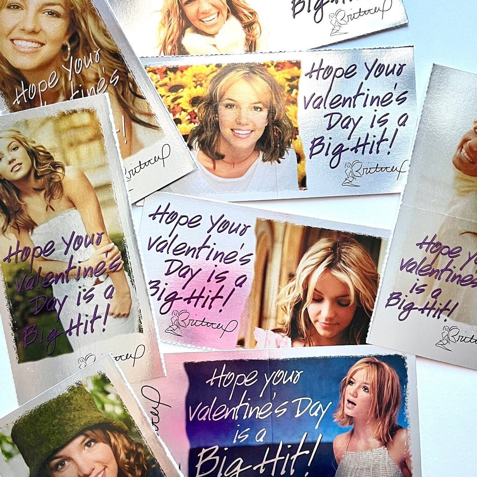 Vintage Britney Spears Foil Valentine's Day Greeting Cards 2000 - Etsy
