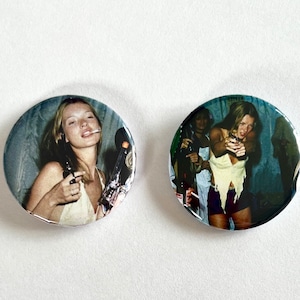 Kate Moss 90s Supermodel 1.5” Pinback Buttons
