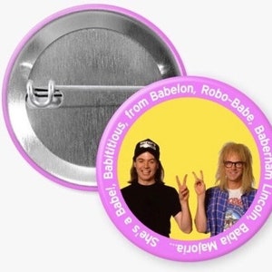 Wayne&#39;s World Baberham Lincoln 1,5&quot; button/magneet