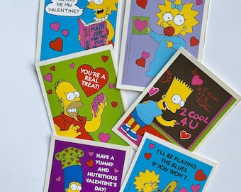 Vintage Simpsons Valentines Day Greeting Cards 1994