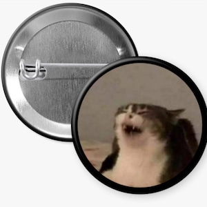 1.5&quot; Button/Magnet mit weinender Katze