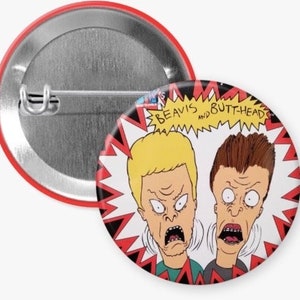 Botón Pinback de Beavis y Butthead de 1,5&quot;