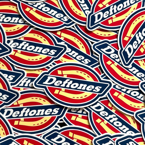 Deftones Horseshoe Dickies Logo Gloss Sticker Waterproof Vinyl Decal Laptop