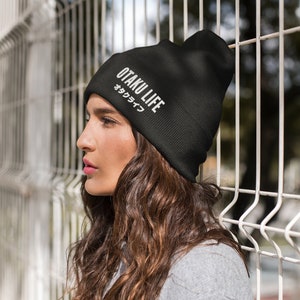 Beanie for Anime Fans, Otaku Life Cuffed Beanie, Beanie for Otakus, Beanie Anime Gift Anime Fan Beanie for Otakus, Beanie for Anime Lovers