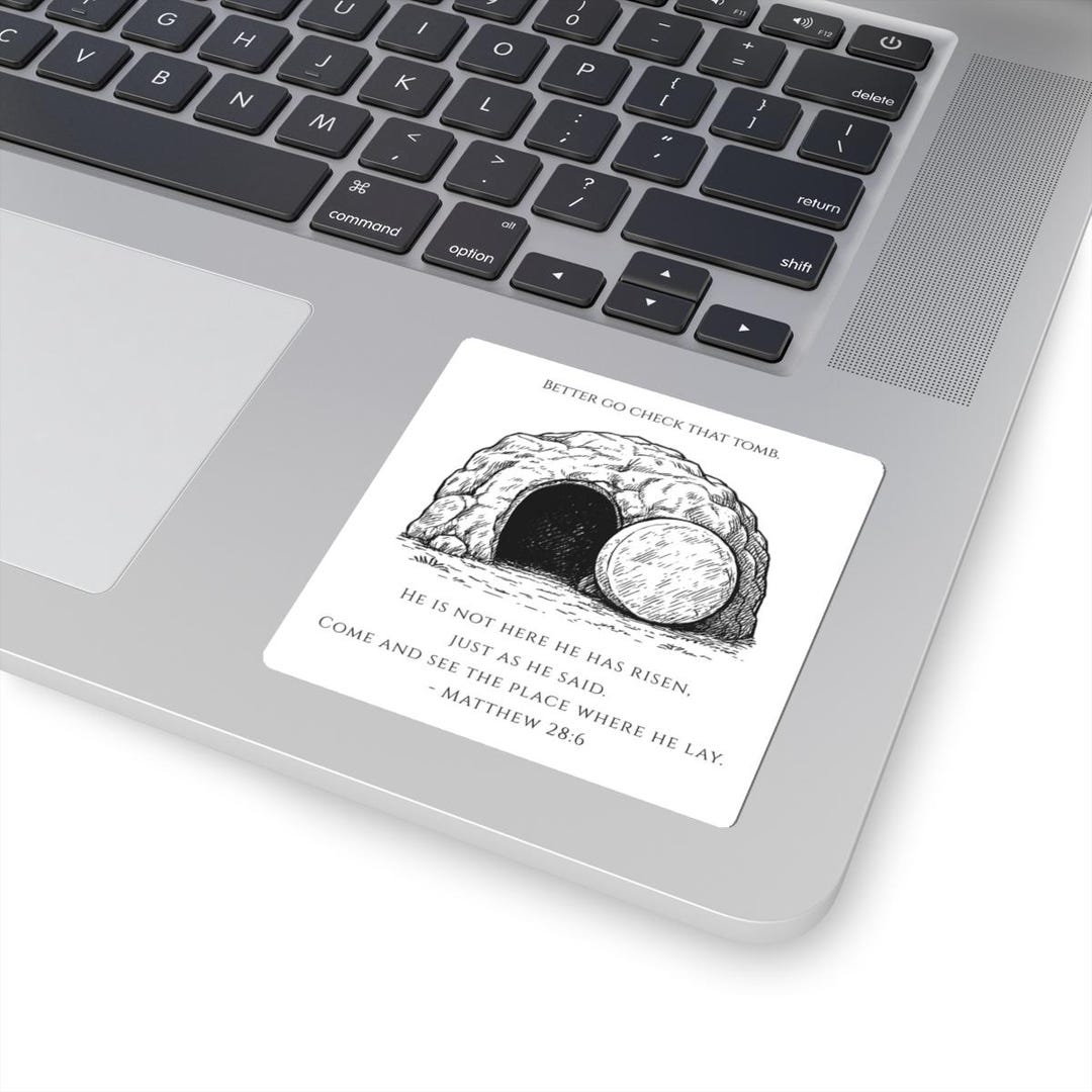 Empty Tomb Christian Sticker | Matthew 28:6 He is Risen - Etsy