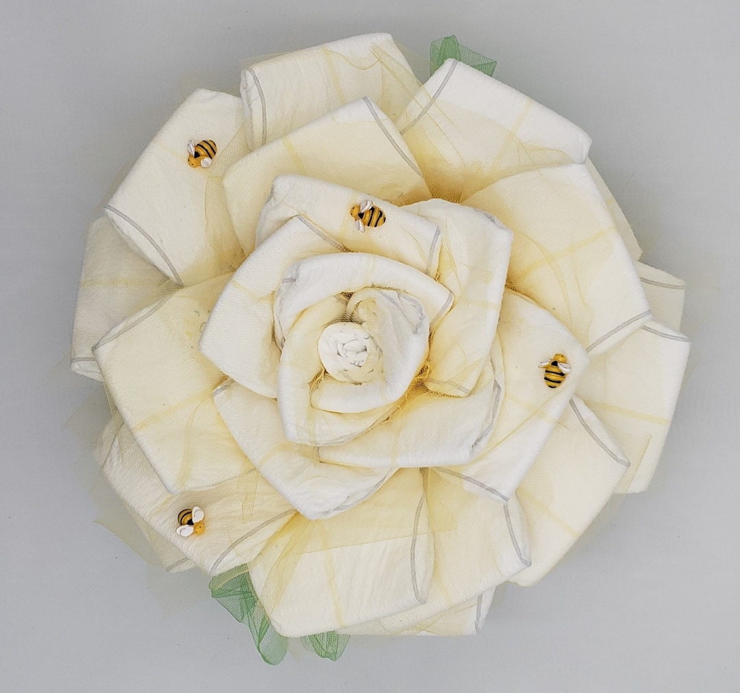 Diaper Cake Rose Baby Shower Gift & Centerpiece - Etsy