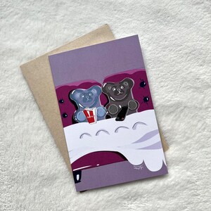 Netflix and Chill Card | Greeting Card | Cute Card | Couples | Besties | Birthday | Gummy Bear Candy Theme