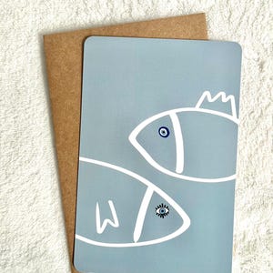 Poissons | 19 février au 20 mars | Zodiaque | Kit de cartes de voeux | Anniversaire | Spirituel | Poisson | Eau | Mer
