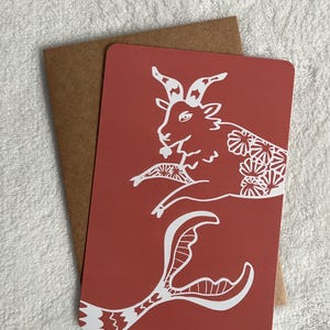 Capricorne | 22 déc. au 19 janv. | Zodiaque | Horoscope | Kit de cartes de voeux | Anniversaire | Spirituel | Chèvre | Sirène | Mer