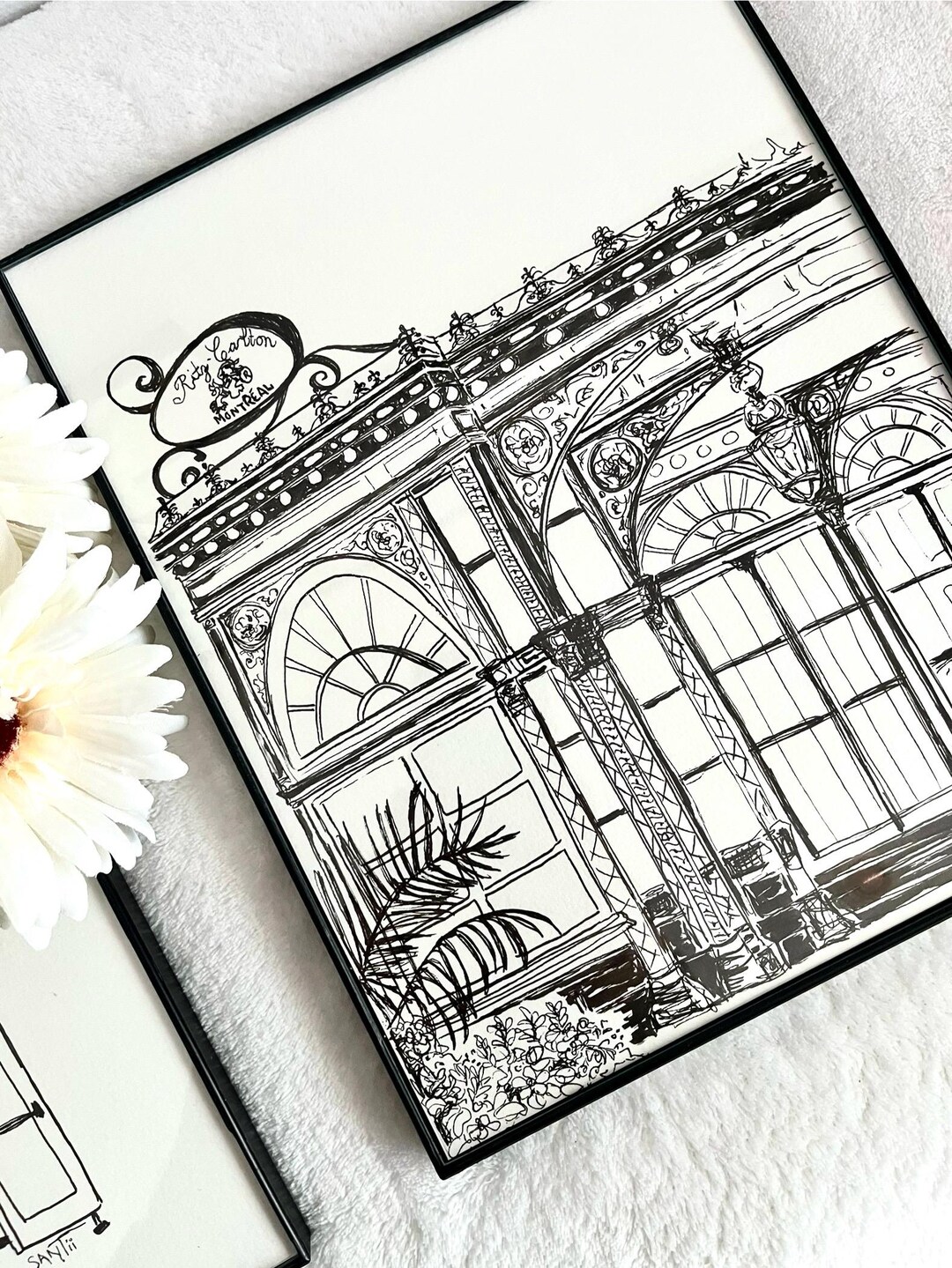 Le Ritz | Hotel | Architecture | Line Art | Fine Art | Ink Sketch ...