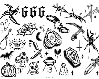 Friday the 13th Tattoo Flash - Etsy