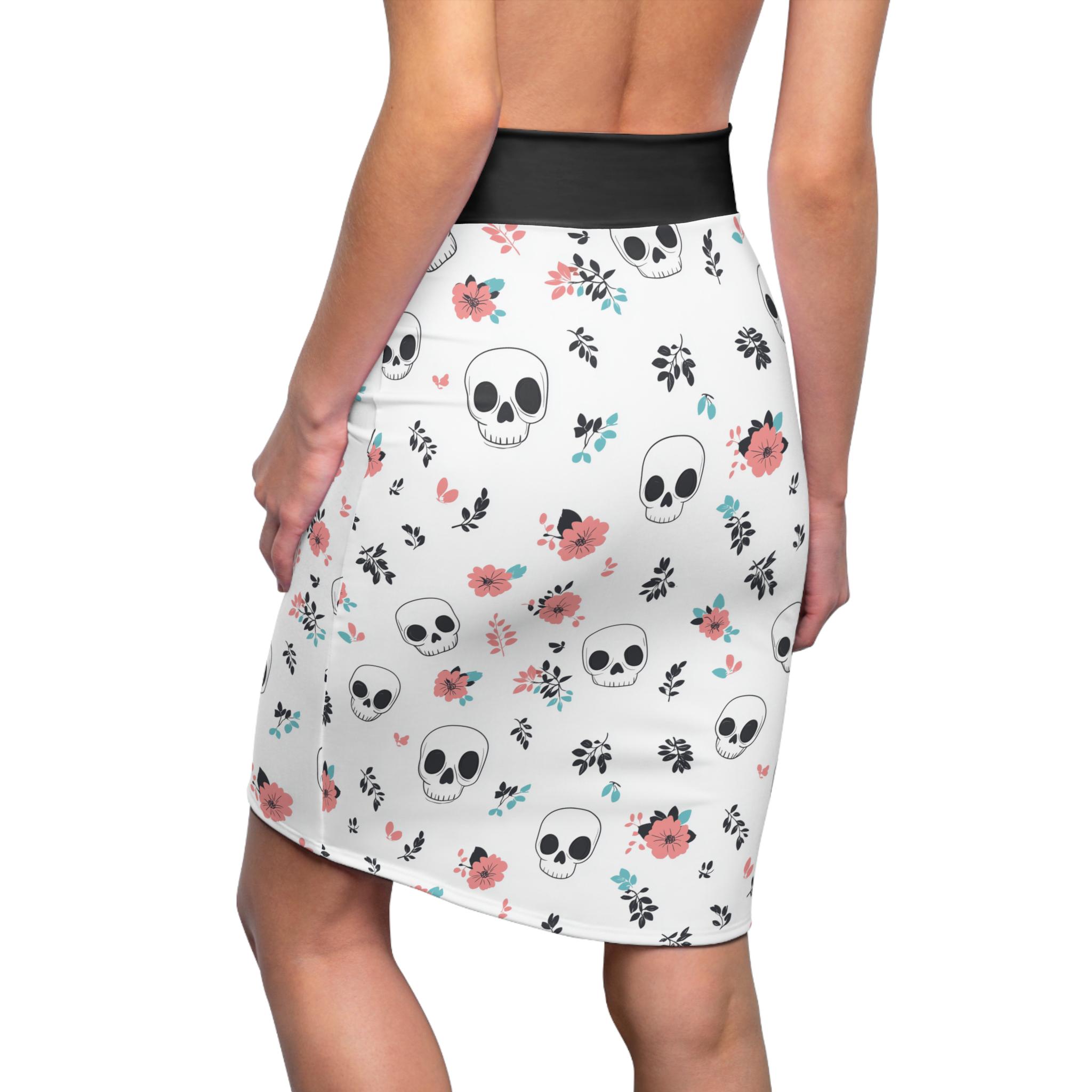 Rose Skull Women's Skirt