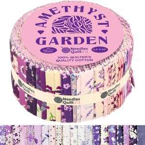 Needles Quilt Studio - 2.5&quot; Precut 40 Fabric Strip Bundle | Cotton Strips Bundles for Quilting - Jelly Rolls for Quilting