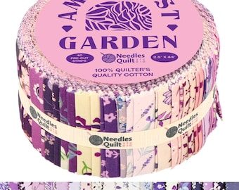Needles Quilt Studio - 2.5" Precut 40 Fabric Strip Bundle | Cotton Strips Bundles for Quilting - Jelly Rolls for Quilting