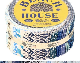 Needles Quilt Studio - 2.5" Precut 40 Fabric Strip Bundle | Cotton Strips Bundles for Quilting - Jelly Rolls for Quilting