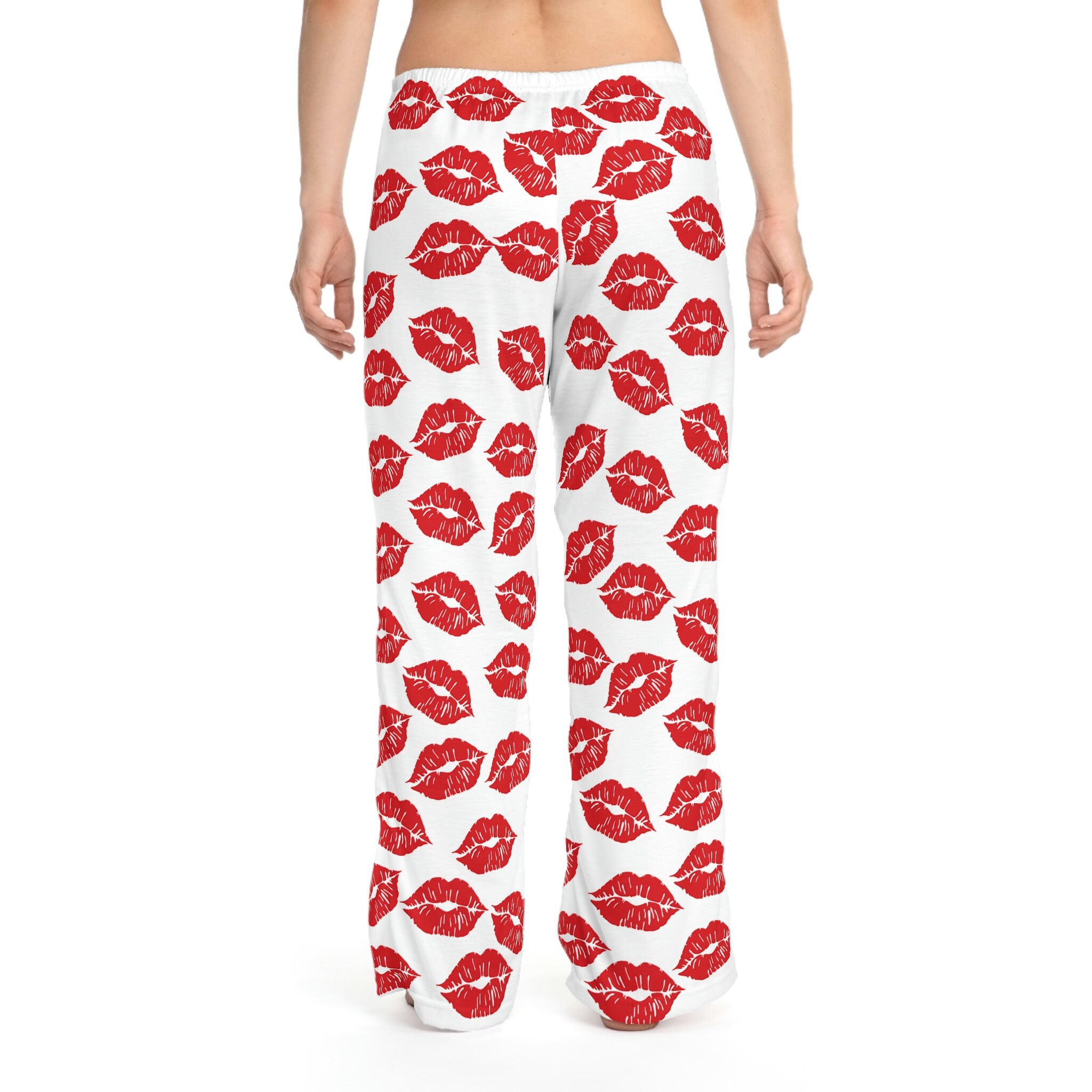 Lips Pajama Pants Women's Pajama Pants With Red Lips Birthday Gift