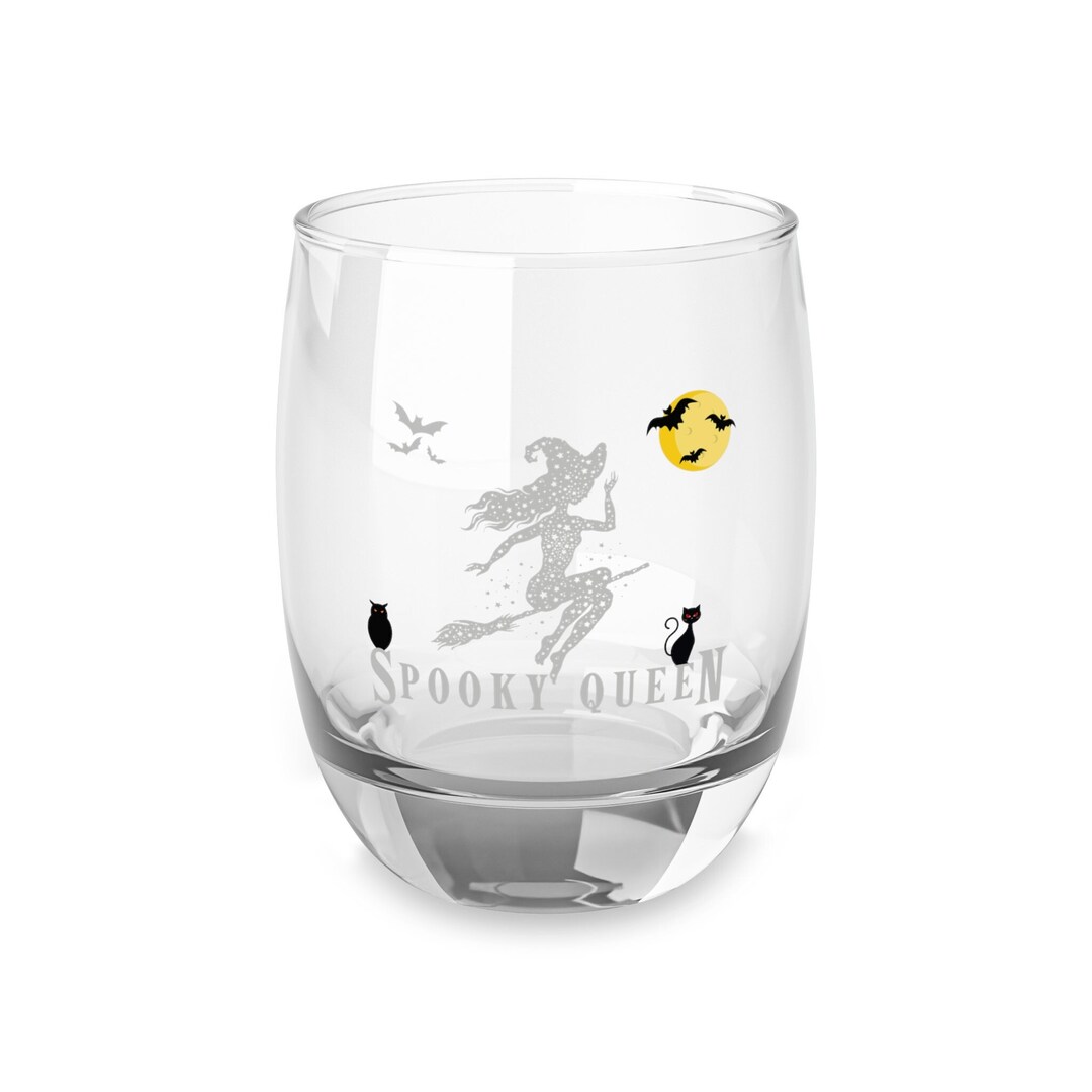 Spooky Queen Whiskey Glass Halloween Entertaining Barware Etsy