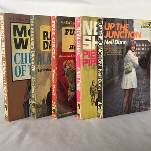 Set of 5 Vintage Great Pan Books Various Authors with vibrant covers 1958 1969 image 2