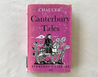 Canterbury Tales - Geoffrey Chaucer (Middle English) - Edited by A. C. Cawley - Everyman's Library 307 - 1964 Vintage HARDCOVER