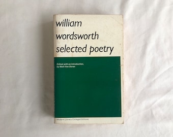 William Wordsworth Selected Poetry, 1950 - Modern Library Edition, Paperback