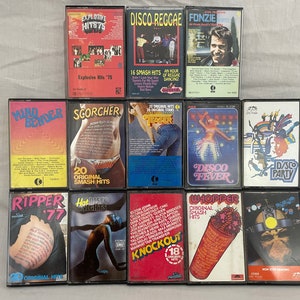 Vintage Cassette Tapes // Various Artists // Disco, Rock, Reggae Compilations
