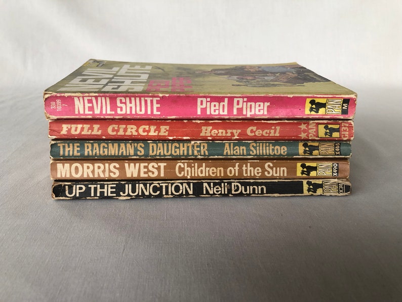 Set of 5 Vintage Great Pan Books Various Authors with vibrant covers 1958 1969 image 8