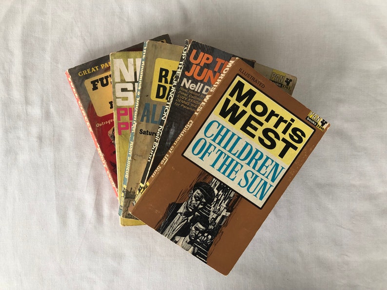 Set of 5 Vintage Great Pan Books Various Authors with vibrant covers 1958 1969 image 9