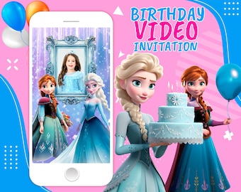 Princess Elsa Frozen Video Invitation: Animated Birthday Party