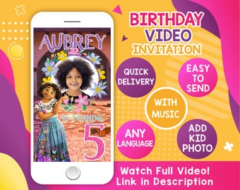 Encanto Birthday Video Invitation: Maribel, Isabella (MP4)