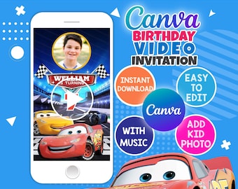 Minions Birthday Video Invitation | Editable Canva Template | Minion Party Digital Invite