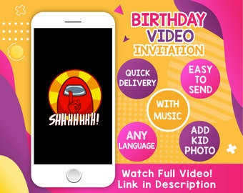 Video Birthday Party Invitation | Animated Invitation | Birthday Video Invitation | Digital Invitation