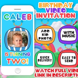 Baby e invitation, Birthday party video Invitation for boy and girl birthday party animated invitation With music, video invite for mobile