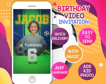 Real Madrid Video Invitation | Animated Football Birthday Invitation | Mobile E-vite