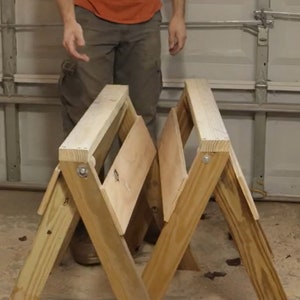 Easy to Build Folding Saw Horses, Build Plans