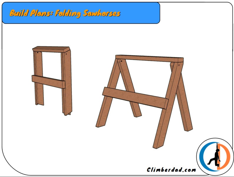 Easy to Build Folding Saw Horses, Build Plans image 5