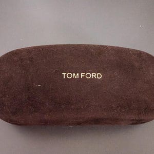 Authentique étui à lunettes de soleil en daim Tom Ford
